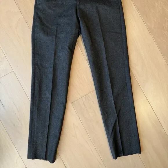 Epaulet Wool Pants 27 Charcoal Gray Made in USA Brooklyn NYC Dress Minimalist